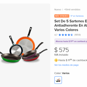 Set de 5 Sartenes Ekco Classic Antiadherente