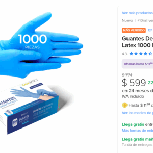 Guantes de Nitrilo Libres de Látex (1,000 pzs)