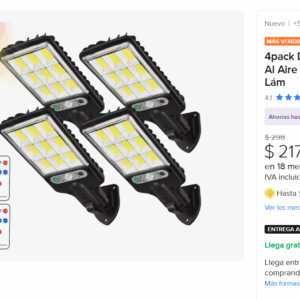 4pack De Luz Solar Mazorca Al Aire Libre Super Brillante Lám